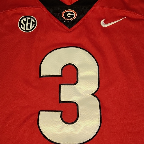 University Of Georgia Nike Red Jersey with Number 3 Gurley II Sewn On Letters - Picture 2 of 5